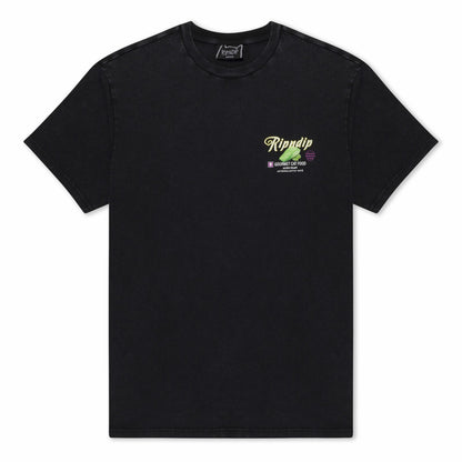 Gourmet Cat Food Tee (Black Vintage Wash) - Ripndip