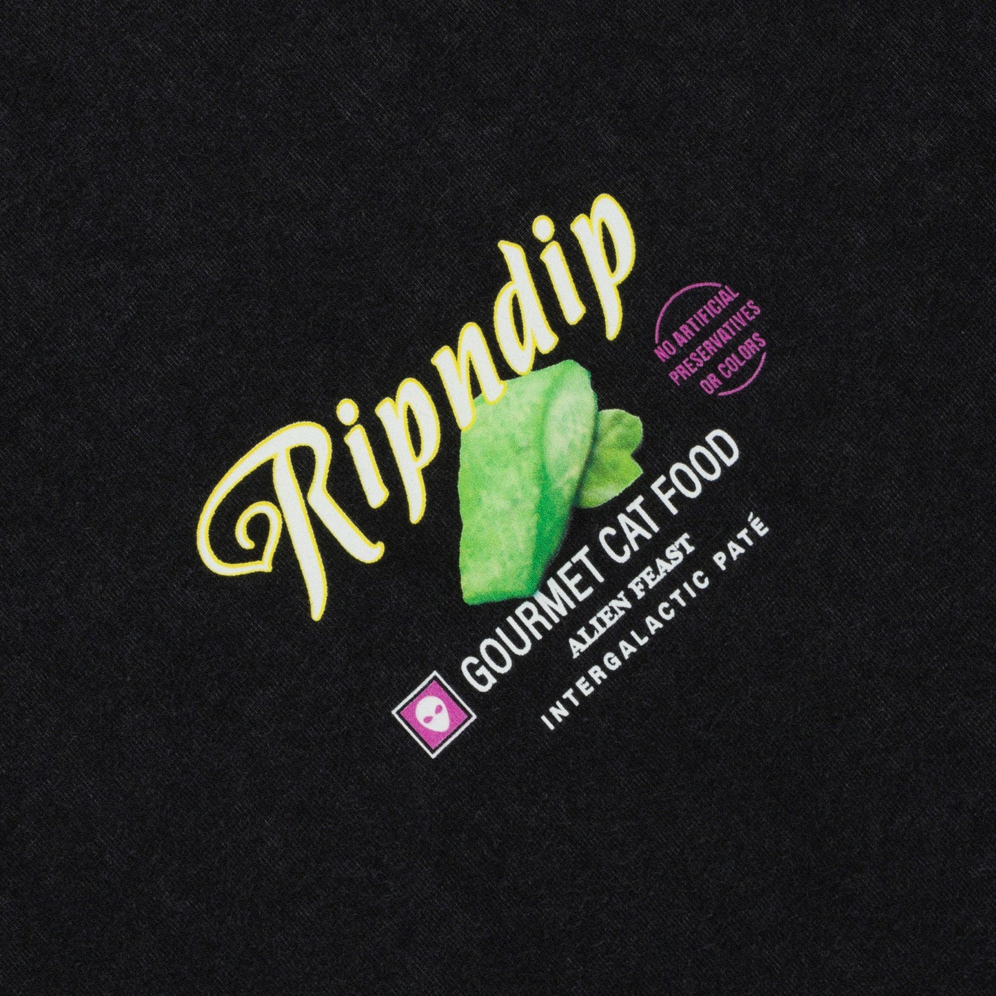 Gourmet Cat Food Tee (Black Vintage Wash) - Ripndip