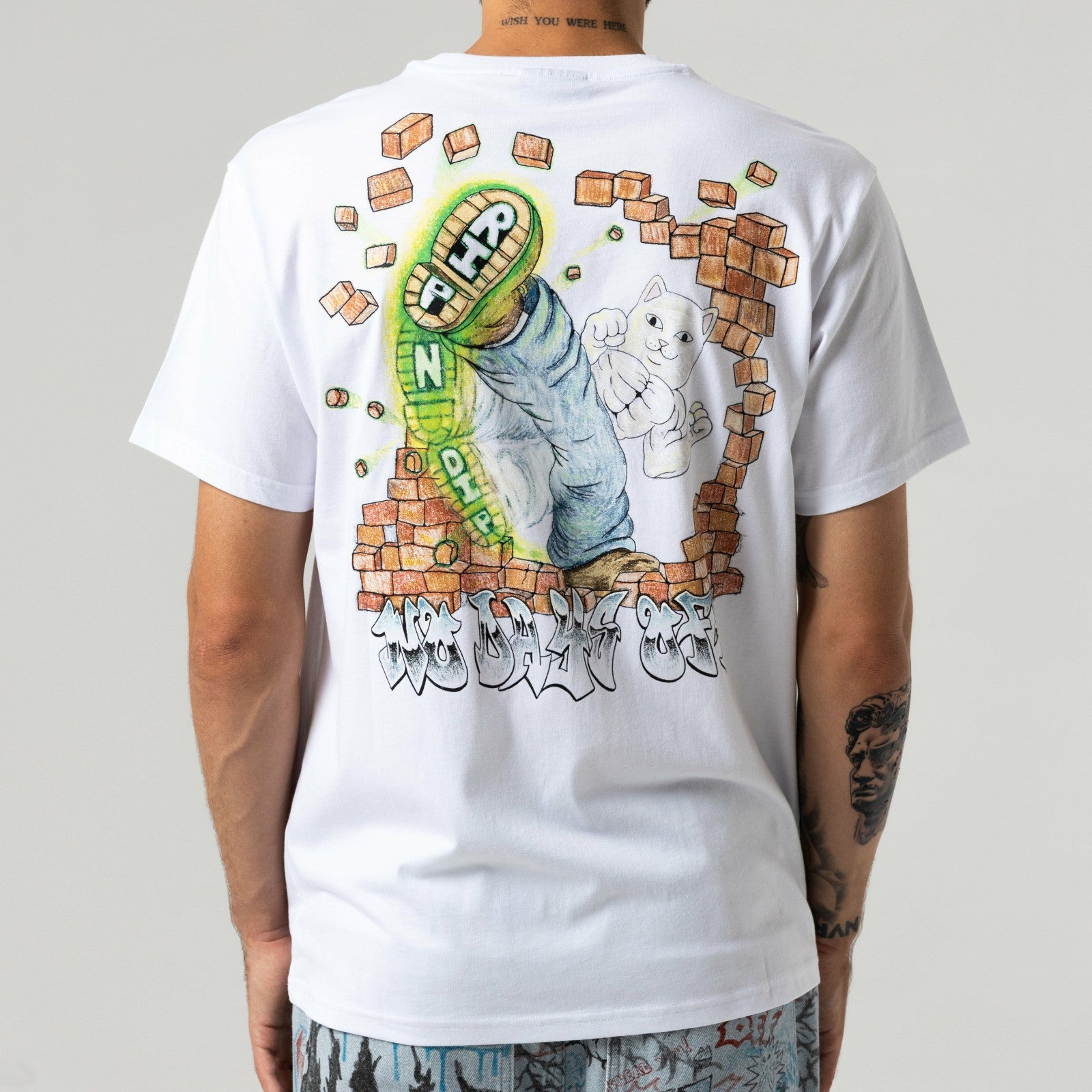 Karate Kat Tee (White) - Ripndip
