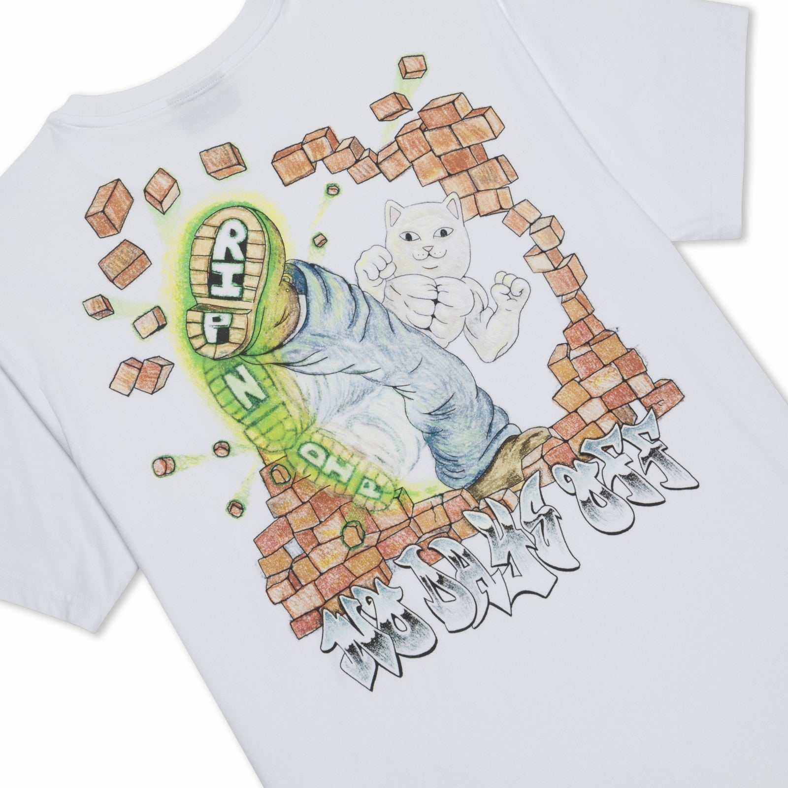 Karate Kat Tee (White) - Ripndip