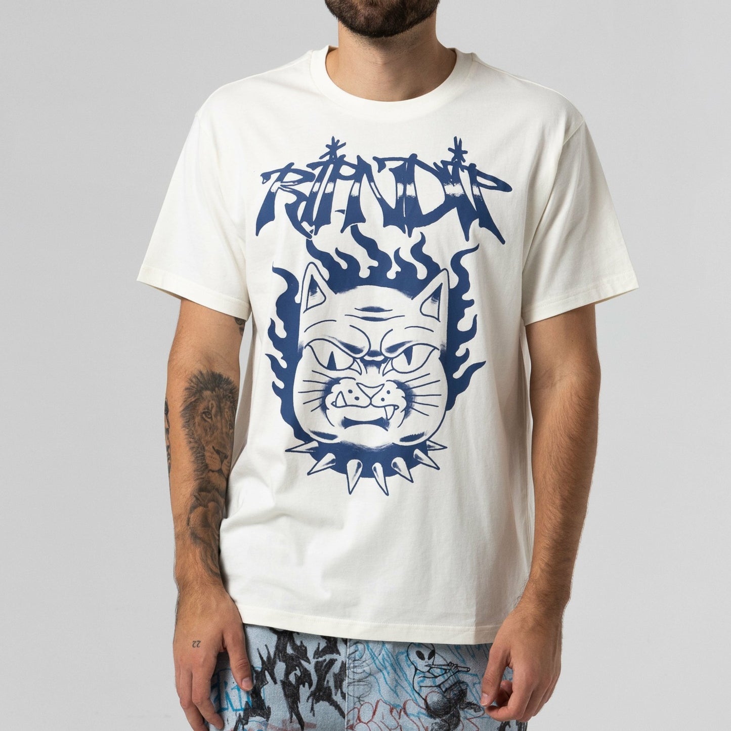 The Happiest Cat Tee (Bone) - Ripndip