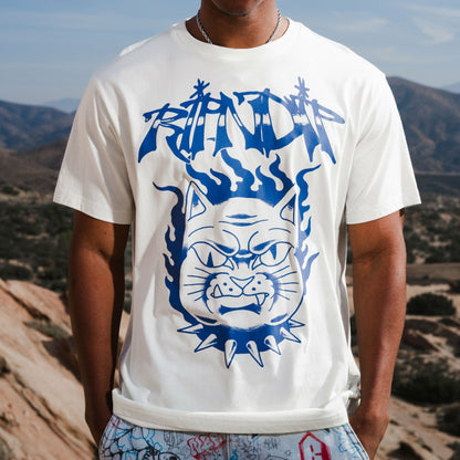 The Happiest Cat Tee (Bone) - Ripndip