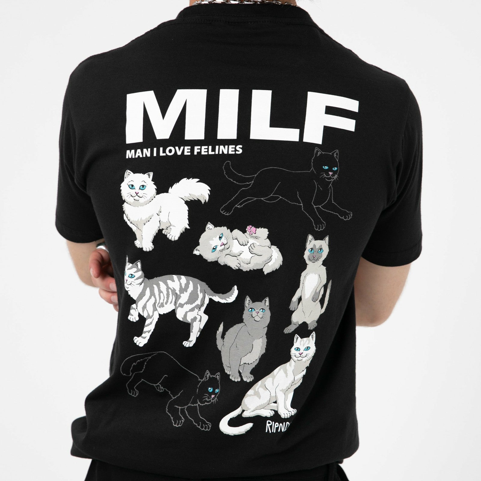 Man I Love Felines Tee (Black) - Ripndip