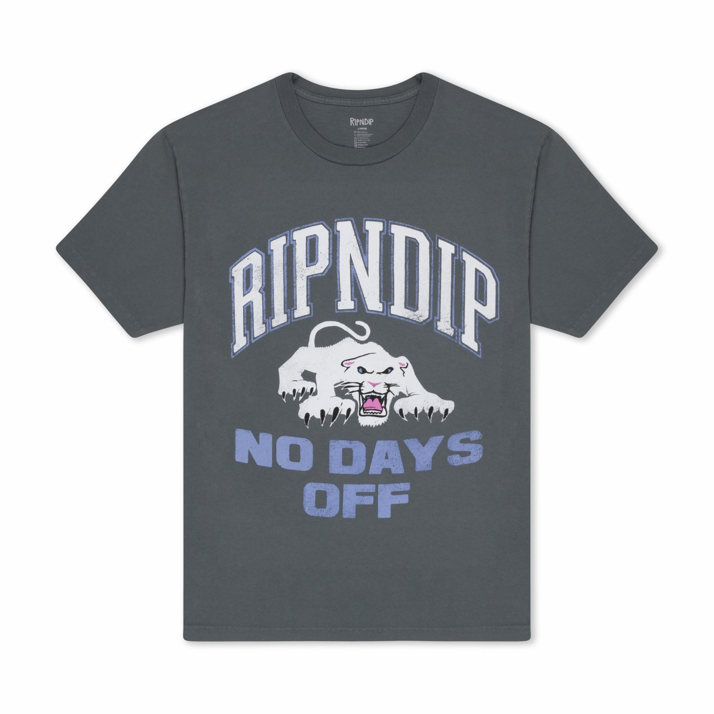 White Panther Tee (Charcoal) - Ripndip