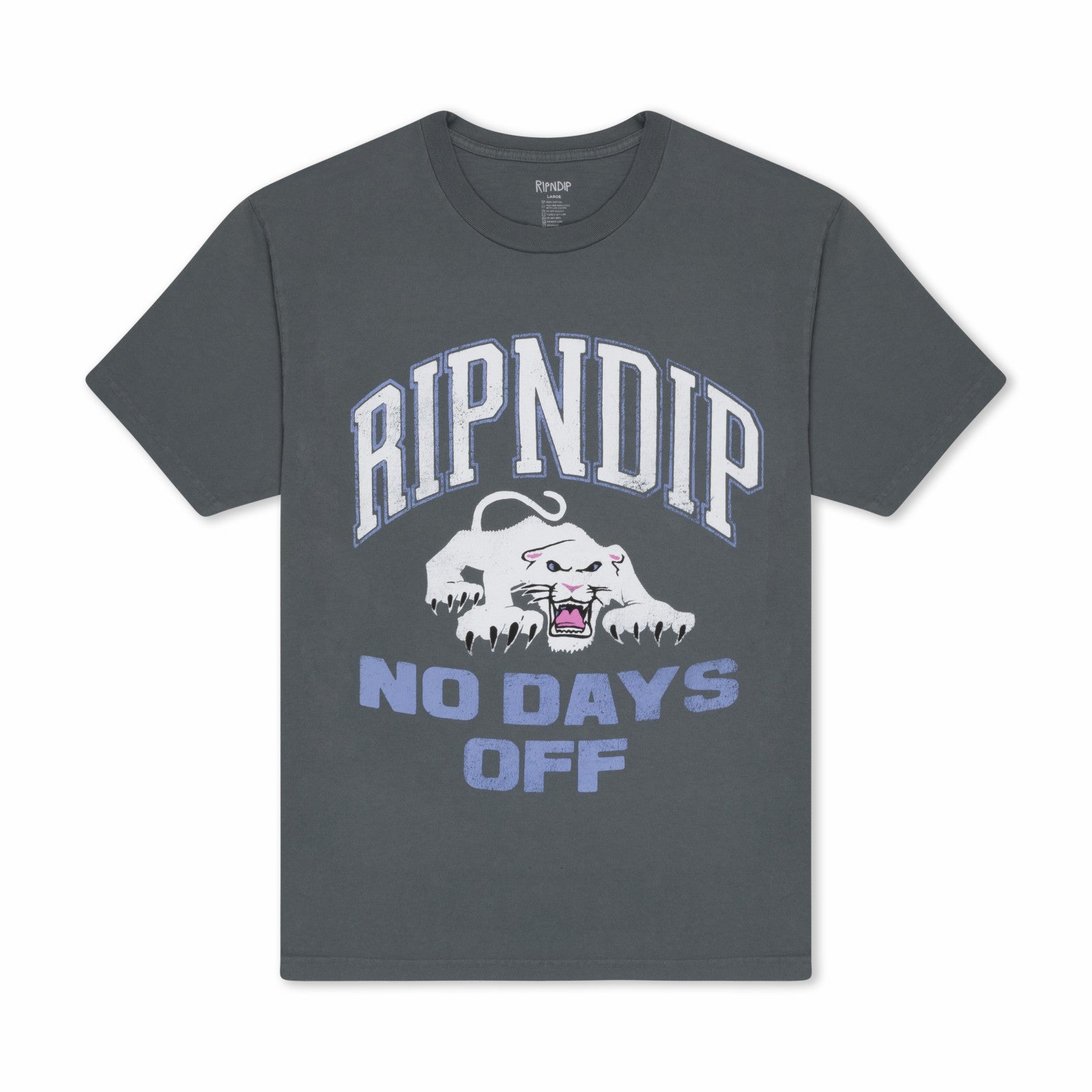 White Panther Tee (Charcoal) - Ripndip
