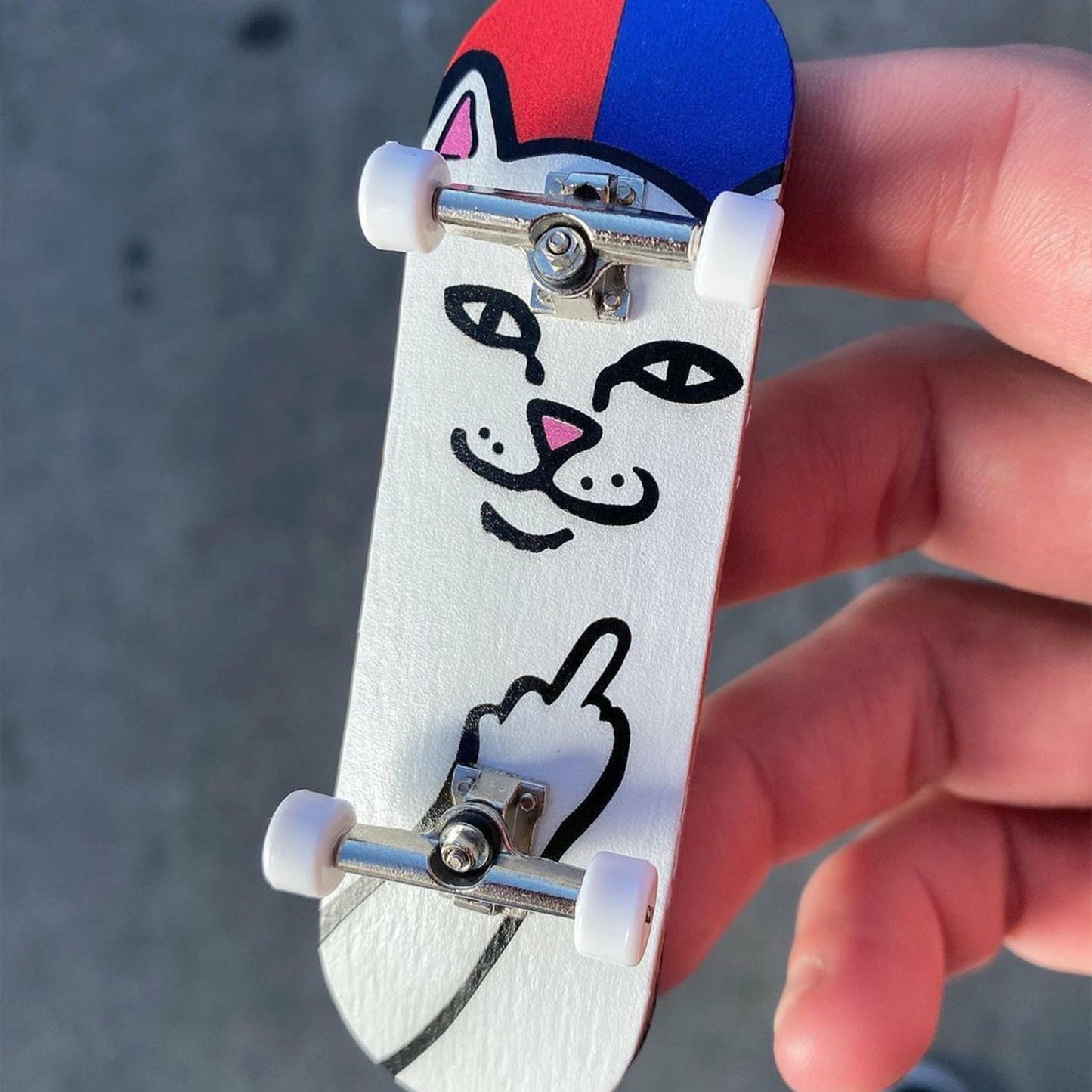 Lord Nermal Mini Skateboard (Red/Blue) - Ripndip