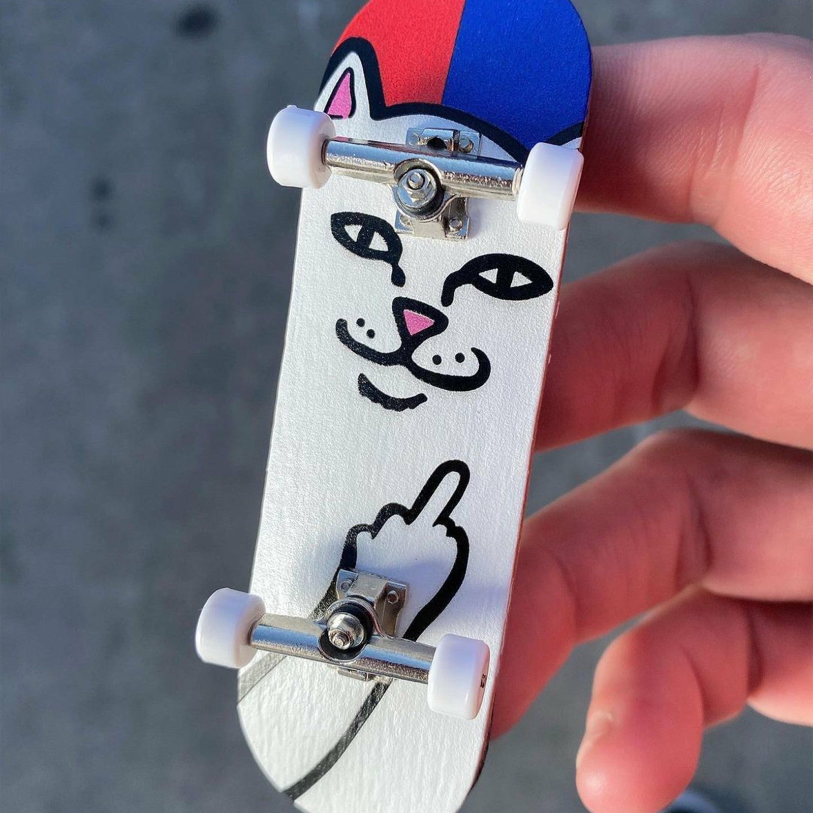 Lord Nermal Mini Skateboard (Red/Blue) - Ripndip